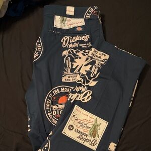 Dickies Men's Navy Graphic Cargo Pants